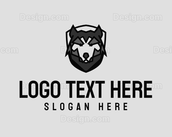 Shield Geometric Wolf Logo