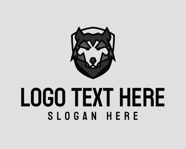 Shield Geometric Wolf  logo