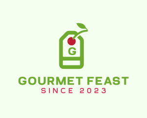 Cherry Price Tag Gourmet logo design