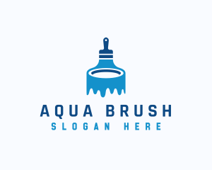 Paint Brush Bucket logo design