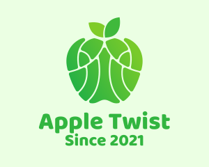 Green Healthy Apple logo design