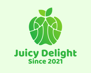 Green Healthy Apple logo design