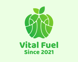 Green Healthy Apple logo design