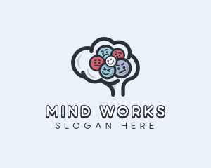 Brain Mental Health Support logo design