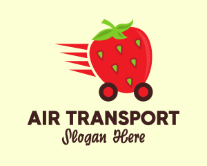 Strawberry Express Delivery logo design