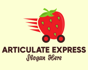 Strawberry Express Delivery logo design