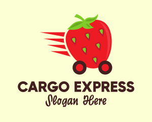 Strawberry Express Delivery logo design