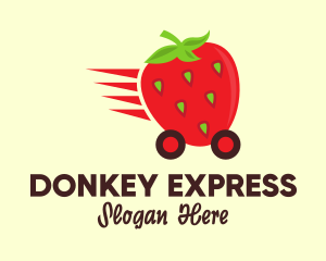 Strawberry Express Delivery logo design