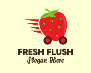 Strawberry Express Delivery logo design