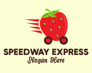 Strawberry Express Delivery logo design