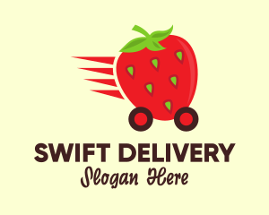 Strawberry Express Delivery logo design