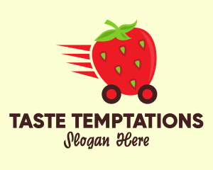 Strawberry Express Delivery logo design