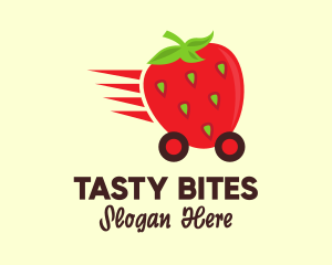 Strawberry Express Delivery logo design