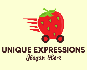 Strawberry Express Delivery logo design