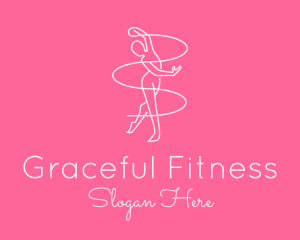 Woman Gymnast Monoline logo
