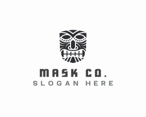 Tiki Tribal Mask logo
