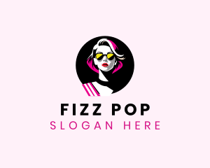 Pop Art Woman Fashion logo design