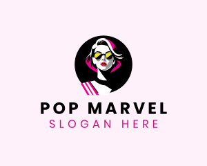 Pop Art Woman Fashion logo