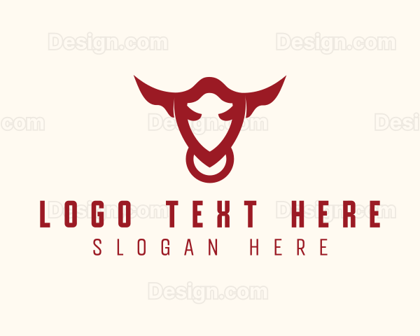 Wild Bull Animal Logo