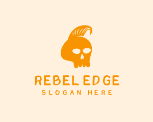 Mohawk Punk Skull logo design