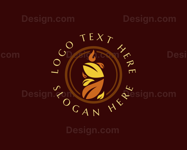 Leaf Candle Wellness Logo
