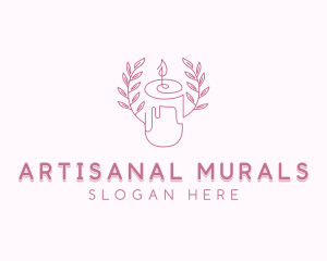 Leaf Scented Candle logo design