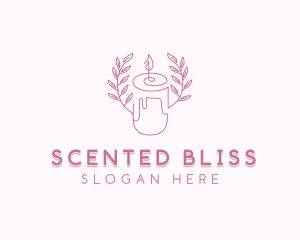 Leaf Scented Candle logo design