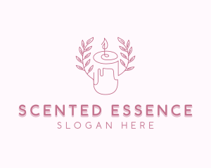 Leaf Scented Candle logo design