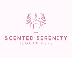 Leaf Scented Candle logo design