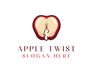 Seductive Apple Fruit logo design