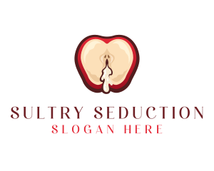 Seductive Apple Fruit logo design