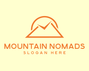 Sunrise Mountain Clock  logo design