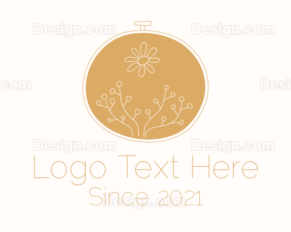 Gold Ornamental Embroidery Logo