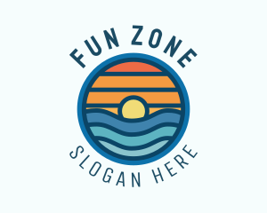 Sunset Wave Beach Resort  logo design