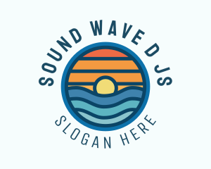 Sunset Wave Beach Resort  logo design