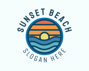 Sunset Wave Beach Resort  logo design