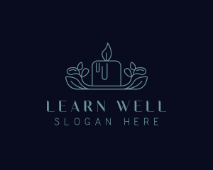 Spa Candle Wellness logo design