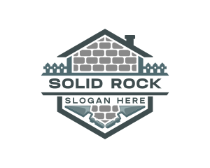 Concrete Bricklayering Trowel logo design