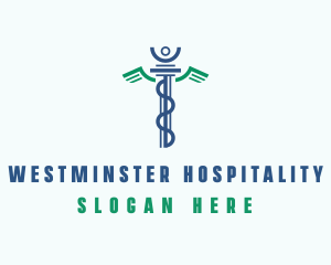 Medical Hospital Caduceus logo design