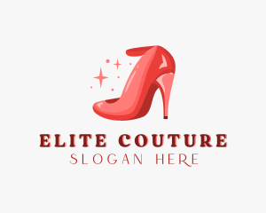 Fashion Sparkling Stiletto logo design