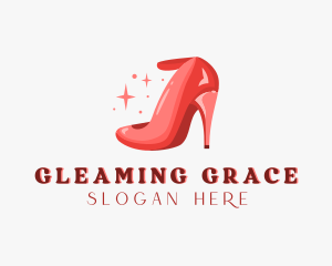 Fashion Sparkling Stiletto logo design