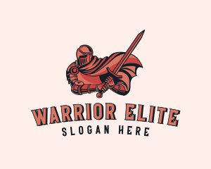 Medieval Warrior Knight logo design