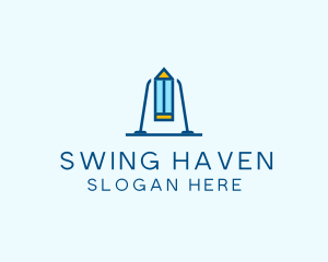 Pencil Swing Playground logo design