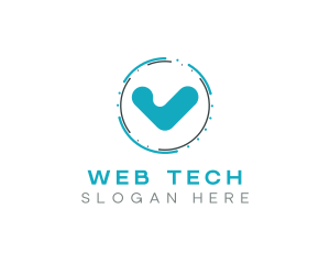 Blue Check Technology logo design