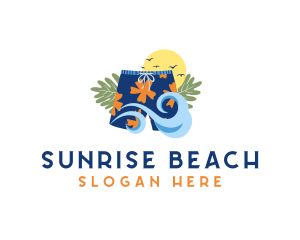 Summer Beach Trousers logo design