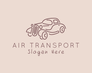 Minimalist Retro Car  logo design