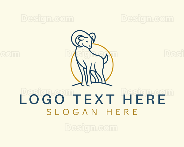 Goat Ram Animal Logo