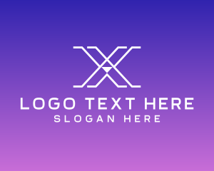Letter - Tech AI Letter X logo design