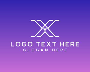 Tech AI Letter X logo