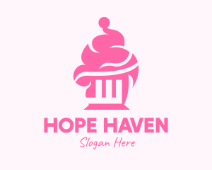 Pink Sweet Cupcake logo